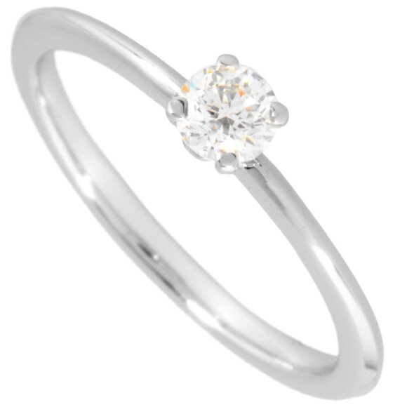 TIFFANY & CO. Platinum Diamond Ring - Picture 1 of 7